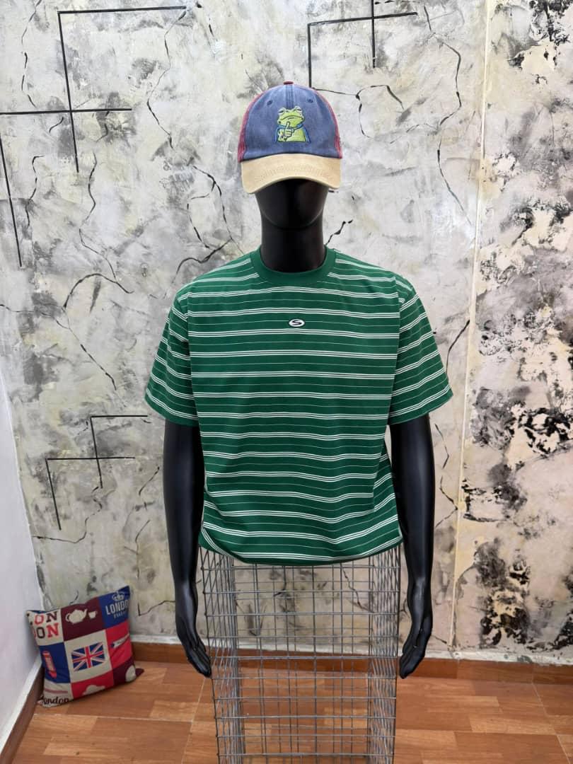 Stripe round neck T shirt